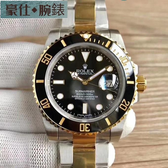 高端 ROLEX勞力士手錶 綠鬼黑金水鬼ROLEX男表機械表限量116610LV 鬼王 黑金水鬼機械機芯腕錶