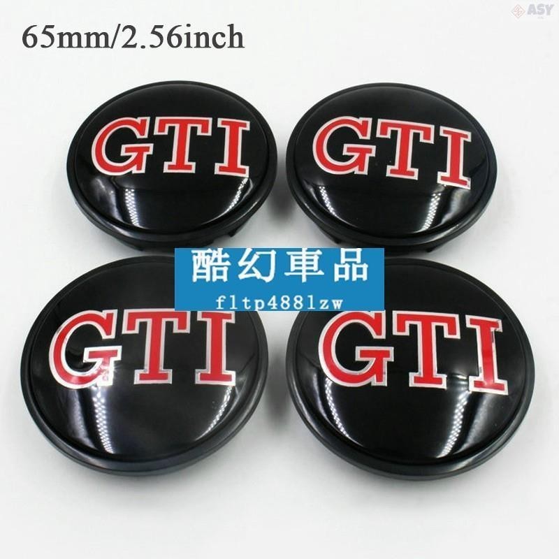 適用於福斯 VW 專用 GTI徽標標誌 車輪中心輪轂蓋 65mm 輪轂貼標 輪轂蓋標誌 輪轂改裝 汽車改裝