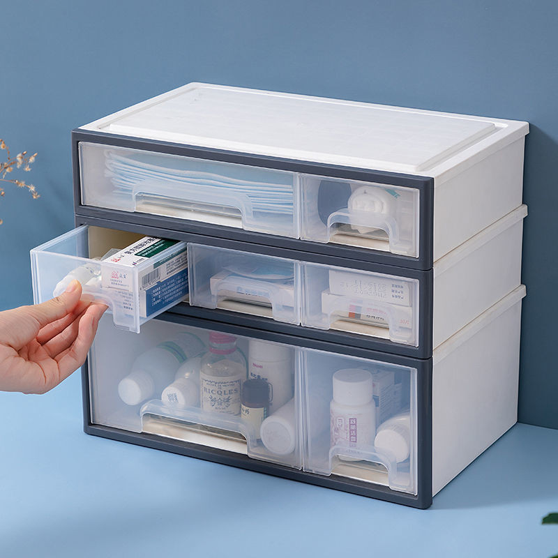 藥品收納盒傢用醫藥箱多功能防疫藥物整理箱透明藥盒應急醫療箱