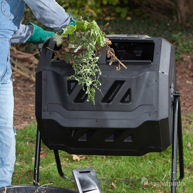 Sunny Corner🌹宜傑160L戶外庭院可轉動堆肥桶廚余髮酵漚肥箱通氣有氧花園堆肥箱
