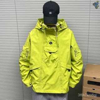 🛵 機車 騎行衣 風衣 雨衣 機車風衣 機車雨衣 重機服 車衣 機車服 騎行服 時尚韓版連帽衝鋒衣男士秋季潮流戶外雙拉鏈