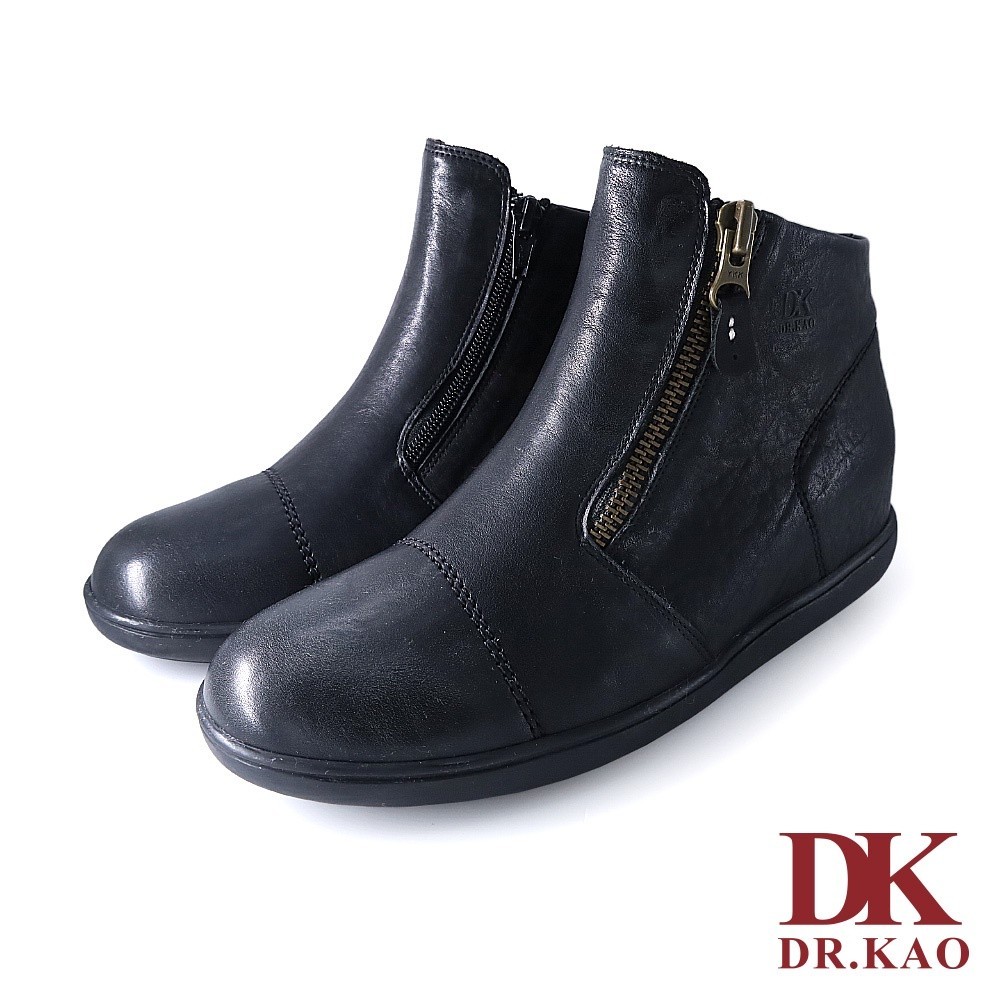 【DK 空氣時尚靴】復古素面質感空氣女靴 87-2140-90 黑色