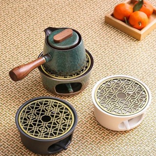臺灣出貨🚚煮茶壺 溫茶爐 煮茶爐 日式陶瓷 陶瓷茶壺 複古蠟燭溫茶爐烤茶爐茶水保溫加熱底座戶外煮茶配件