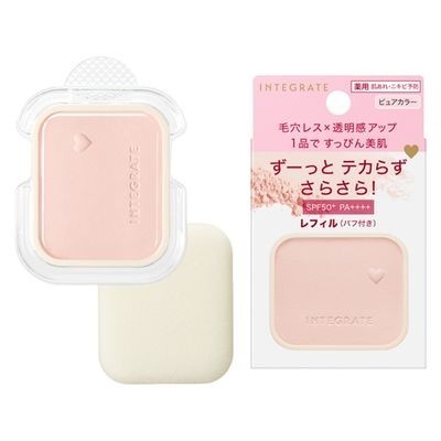 日本 資生堂 INTEGRATE 櫻特芮 補充粉蕊 素顏妝扮調色防曬粉餅 UV 補充裝 9.5ml