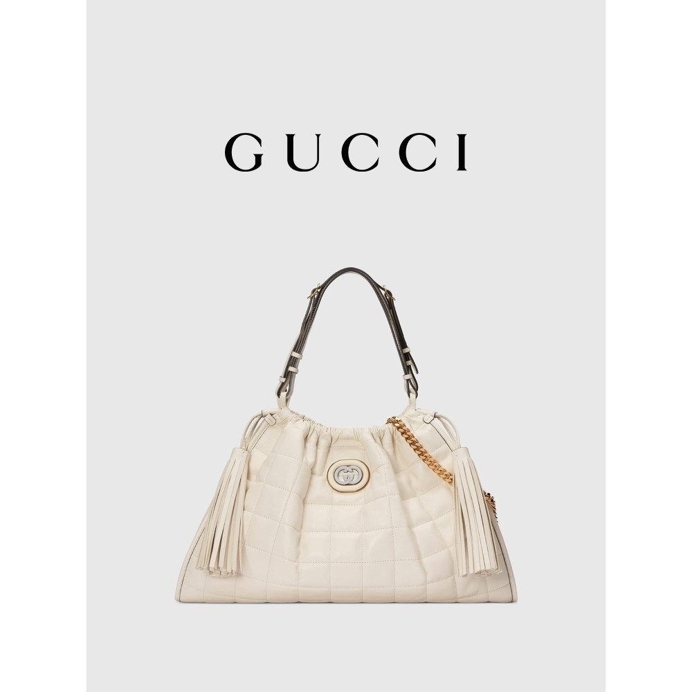 GUCCI古馳Gucci Deco系列中號絎縫托特包