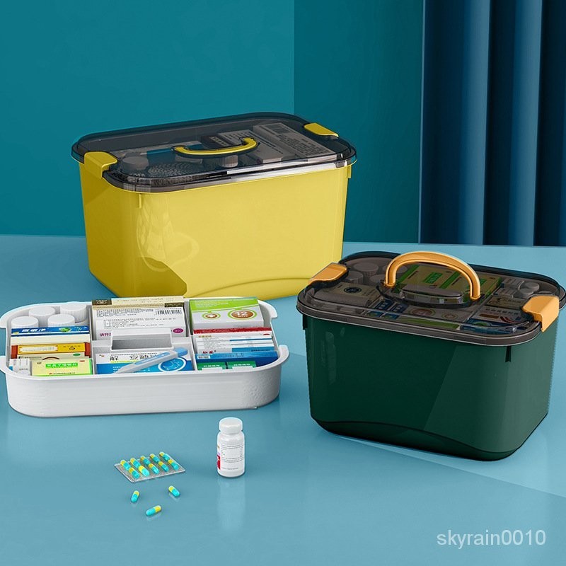 🎉超值 特惠丨🔥傢用醫藥箱傢庭裝小型雙層急救箱收納盒便攜式大號應急醫療箱 ARLX