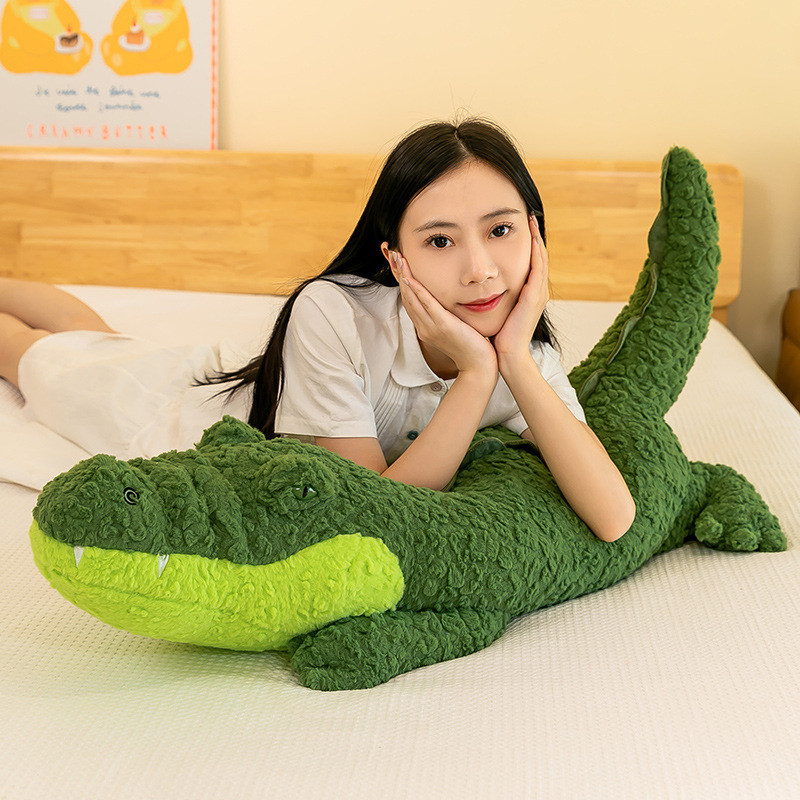 趴款鱷魚抱枕毛絨玩具搞怪鱷魚兒童玩偶生日禮物