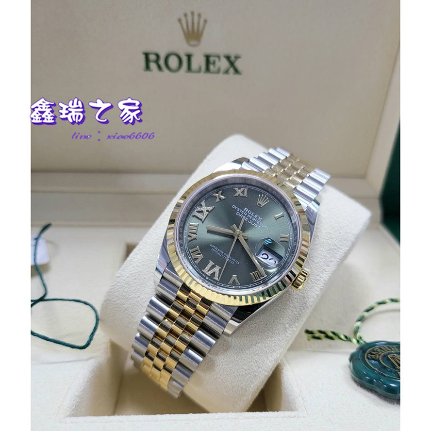 ROLEX 勞力士 126233 半金 綠色面 原廠鑽石刻度 Datejust 36mm 21年 126234