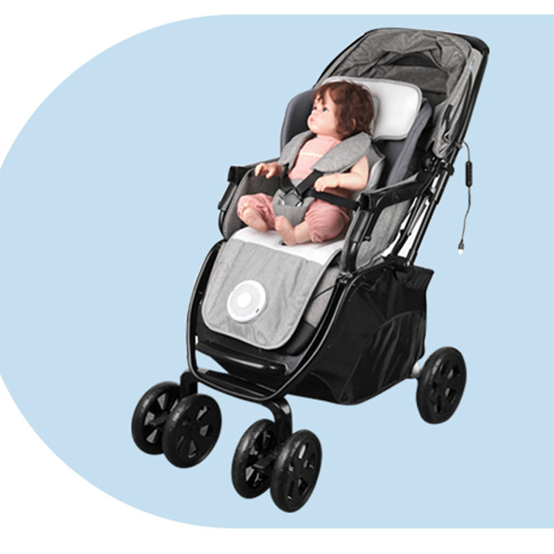 免運 通風坐墊 風扇坐墊 透氣坐墊 韓國設計夏季嬰兒車寶寶手推車涼墊透氣兒童汽車坐墊通用