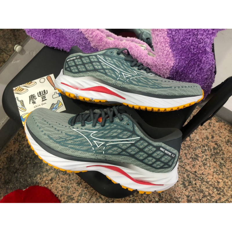 慶豐體育👟WAVE INSPIRE 20 支撐型 男款 慢跑鞋 J1GC244401 美津濃MIZUNO 綠