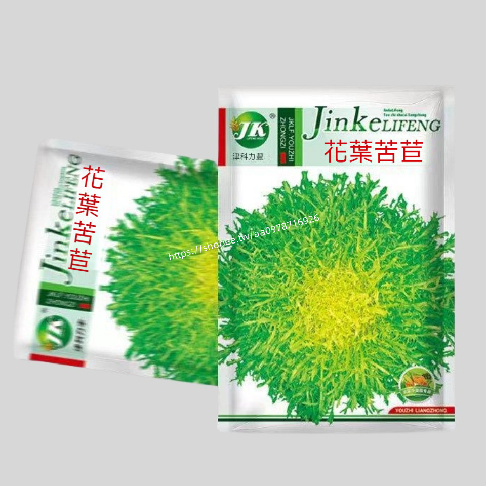 花葉苦苣A01 苦苣種子 花葉苦苣種子 一袋約3g 蔬菜種子 原廠包裝 對版出貨 發芽率高95%