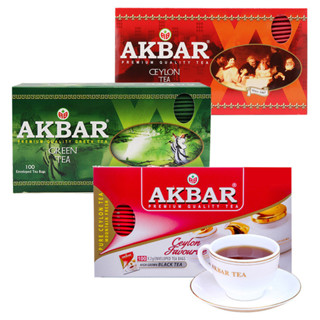 AKBAR阿剋巴 斯裏蘭卡袋泡茶獨立包裝高山精選錫蘭紅茶綠茶100片