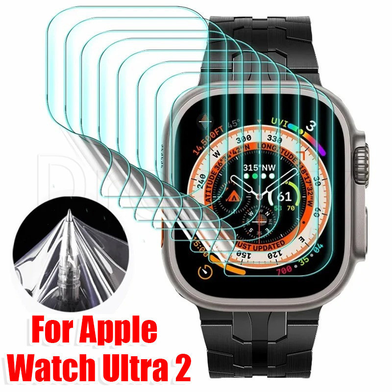 �高清透明 TPU 水凝膠膜 - 兼容 Apple Watch IWatch Ultra 2 - 高靈敏度、防指紋、防震