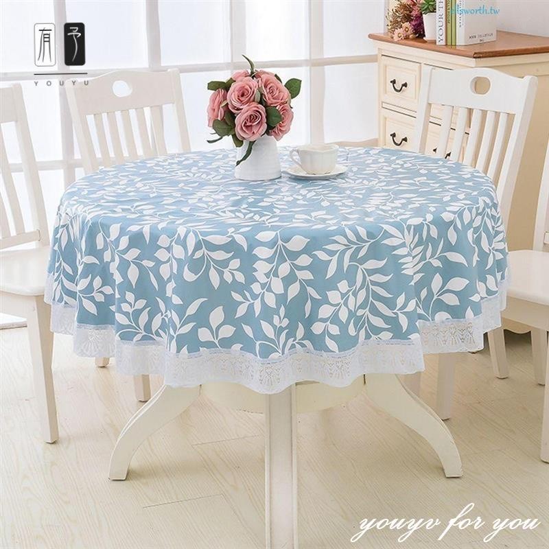 [GUGU樂]桌布田園的聚氯乙烯塑膠防水的圓形餐桌可擦洗織物廚房桌布xpgjc