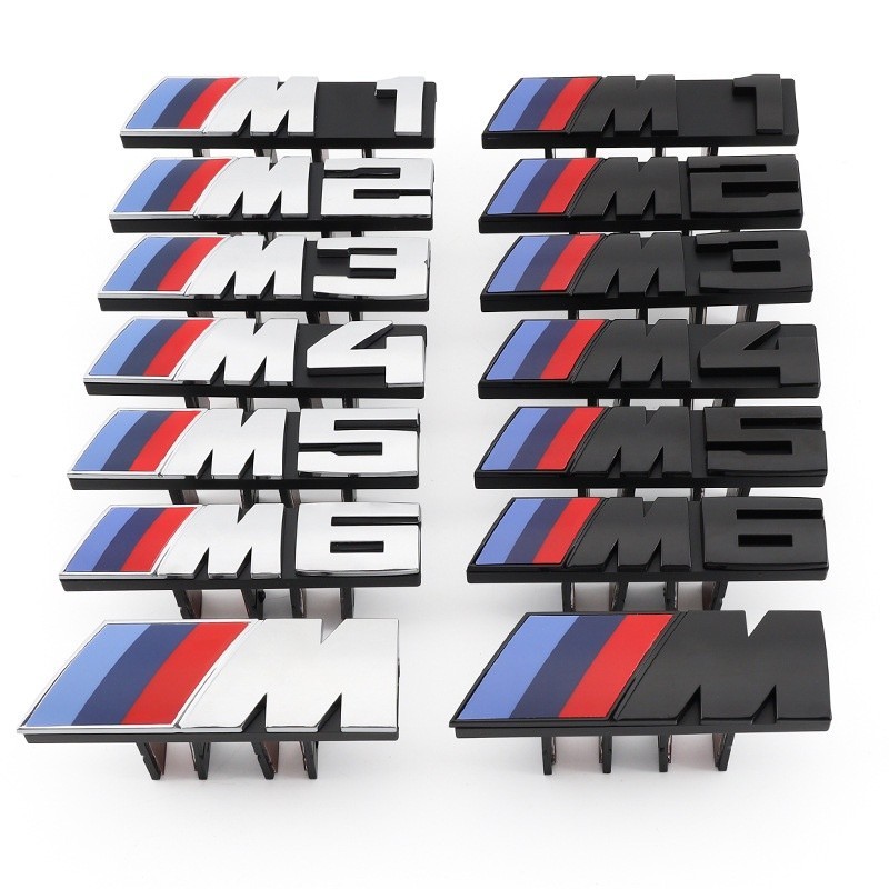 Car Grille M Label Leaf Plate Side Label Modified Rear Logo