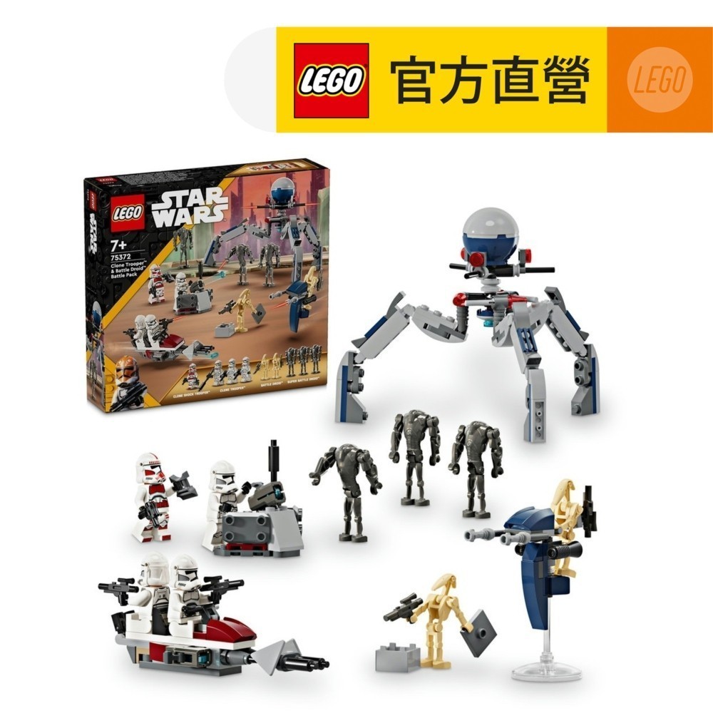 【LEGO樂高】星際大戰系列 75372 克隆軍隊與戰鬥機器人組合