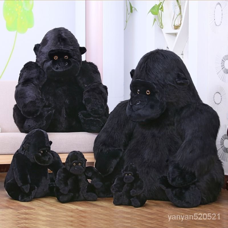 臺灣出貨🚛5大猩猩毛絨玩具公仔黑猩猩猴子佈娃娃抱枕生日禮物女生男孩禮品