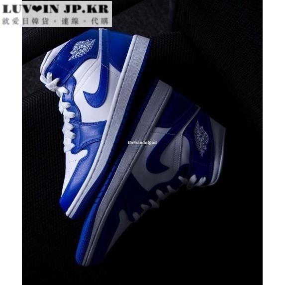 【日韓連線】Nike Air Jordan 1 MID Kentucky 肯塔基 白藍 BQ6472-104潮流男女鞋