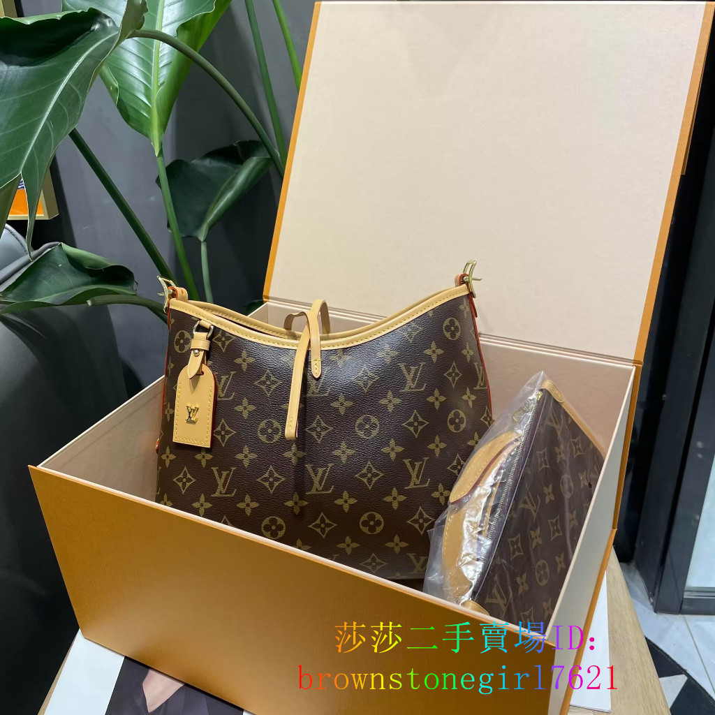 二手現貨 LV 路易威登 22新款 CARRYALL PM 經典老花 子母包 單肩包 M46203 小號 女款 棕色