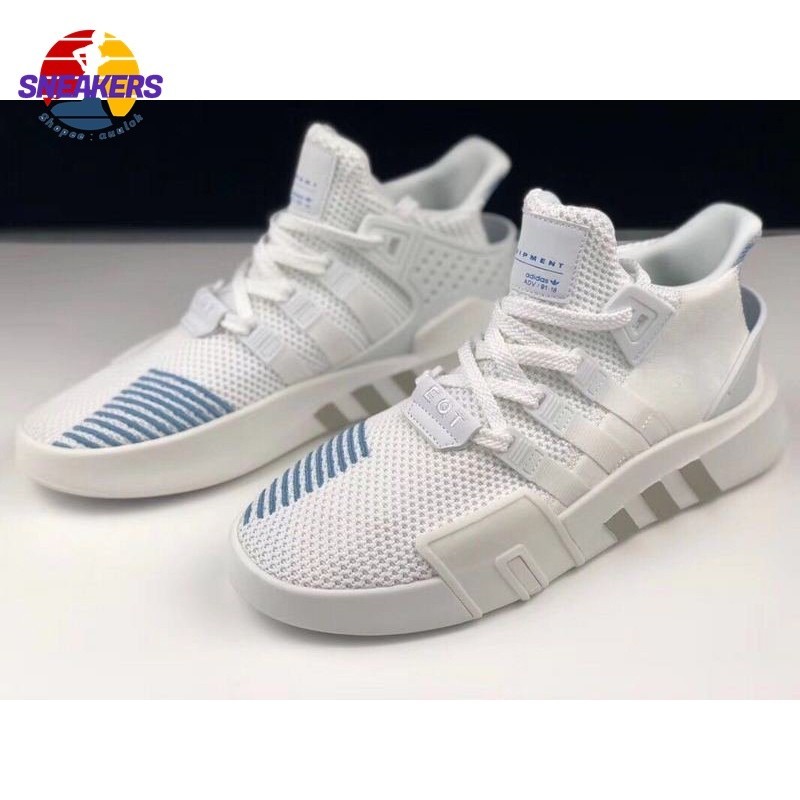 正版 Adidas Eqt Basketball Adv 系列 街頭籃球短筒針織慢跑鞋“白淺蘭”Ac7354 休閒鞋