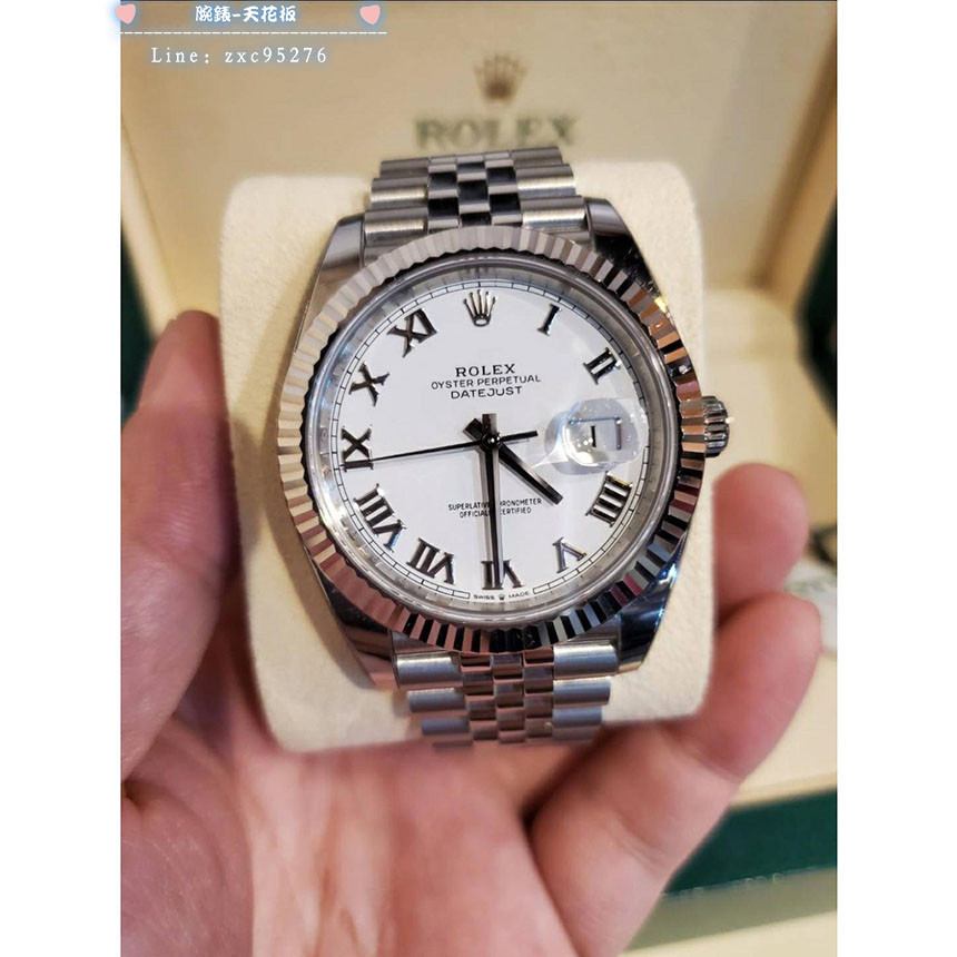 勞力士 126334 Rolex 羅馬字標 白面 羅馬字 白金 太陽圈 Datejust腕錶