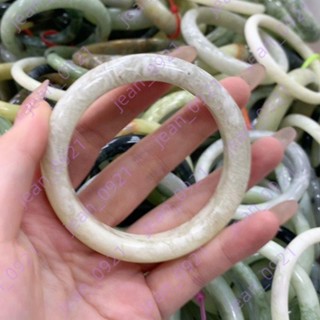 🎀臺灣熱銷🎀小紅書衕款天然岫玉手鐲玉石鐲子水墨灰冰甲翠