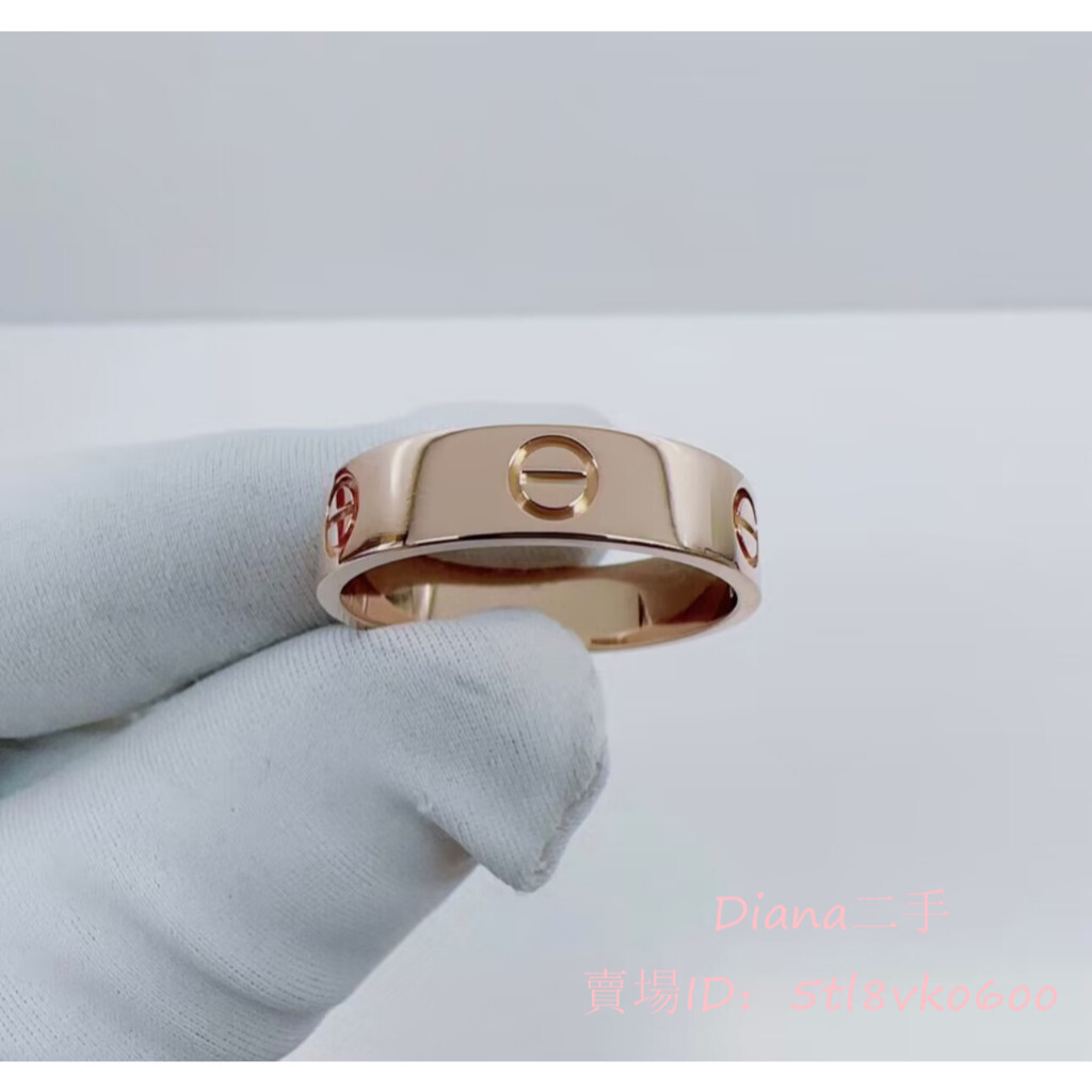 正品現貨 Cartier 卡地亞 LOVE系列 18K玫瑰金 寬版 戒指 女生戒指 B4084800