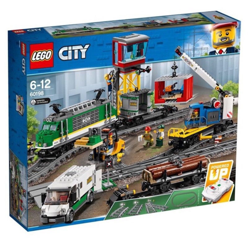 『現貨』LEGO 60198	City-貨運列車     盒組  【蛋樂寶樂高館】