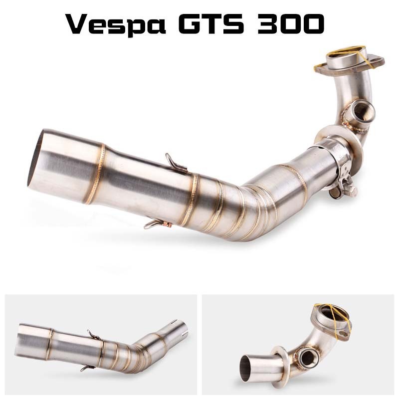↘適用於 Vespa GTS250/GTS300 改裝前段 51mm口徑 直上前段 摩托車排氣系統改裝