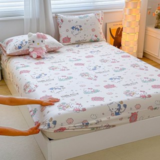 📣台灣發貨🌈棉卡通床包全棉可愛KITTY兒童床包 透氣床罩 枕套 單人 加大單人 標準雙人 加大雙人
