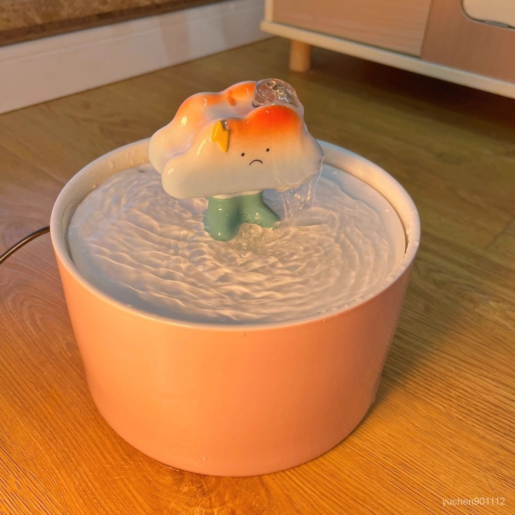 熱銷新品✨多可特貓咪飲水機陶瓷飲水器自動循環流動寵物喝水盆不濕嘴餵水碗