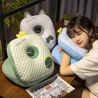 抱枕 靠枕 午睡枕冰豆豆抱枕午睡枕趴睡枕小學生辦公室趴桌子睡覺枕頭午休神器夏季