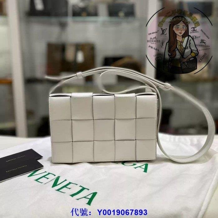 凱莉二手 BOTTEGA VENETA BV寶緹嘉 Cassette白色枕頭包 單肩包 斜背包 手拿包 578004