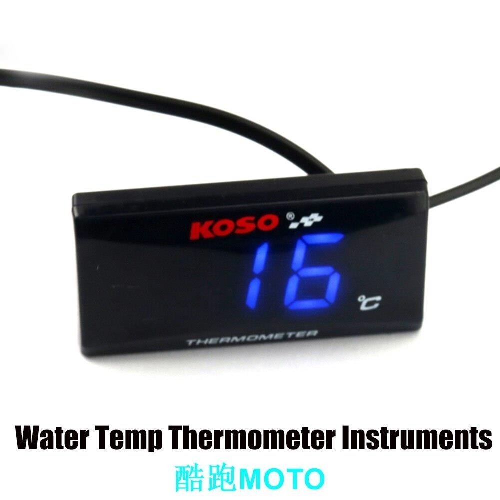 /KOSO水溫表摩托車配件改裝液晶顯示電子表電動車電摩通用水冷溫度