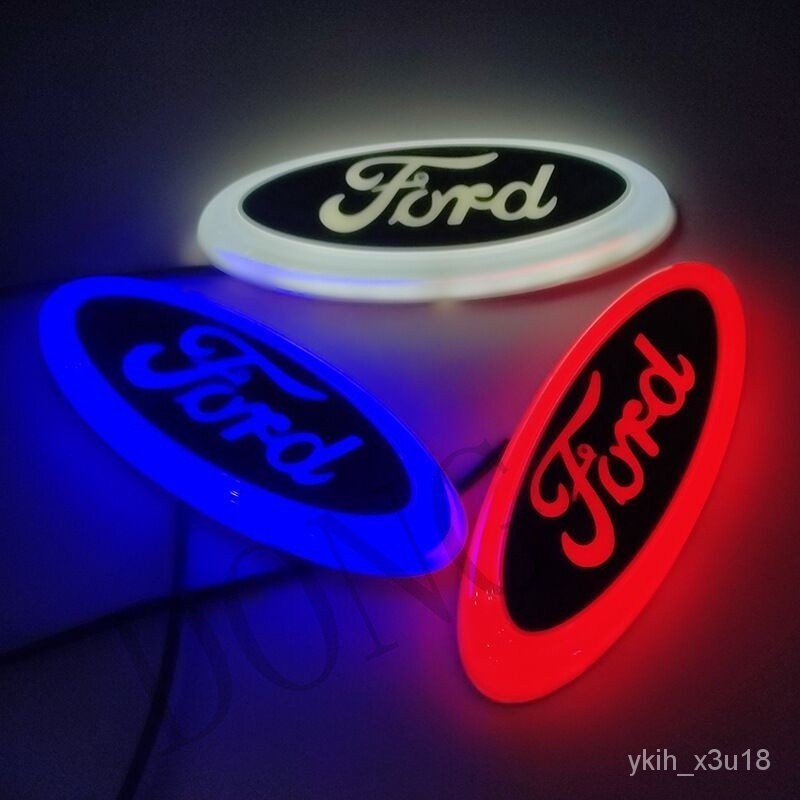 車燈 靚雅 4D車標燈適用於福特發車標FORD尾標F150冷光標LED後發車標改裝 RM9Y