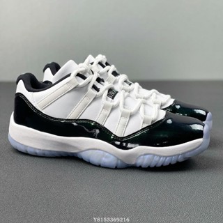 Air Jordan 11 Low "Emerald" AJ11黑白綠 復活節變色龍 籃球鞋 528895-145 男鞋