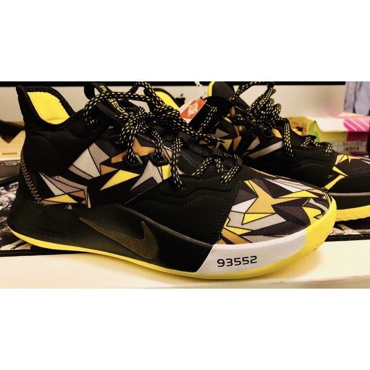 Nike PG 3 Mamba Mentality 曼巴 黑黃 運動 籃球 公司 AO2607 慢跑鞋