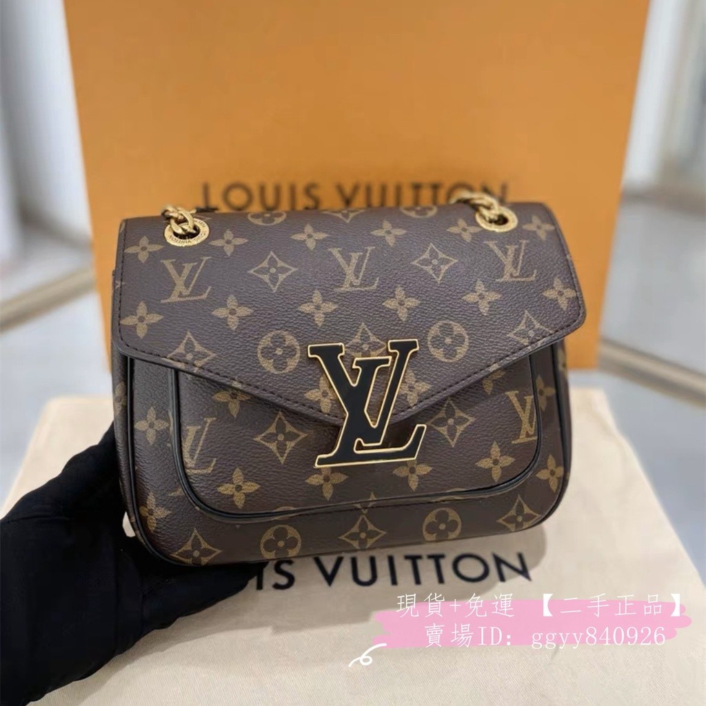 LV 路易威登 PASSY M45592 經典老花 郵差包 鏈條包 肩背包 斜背包 斜挎包