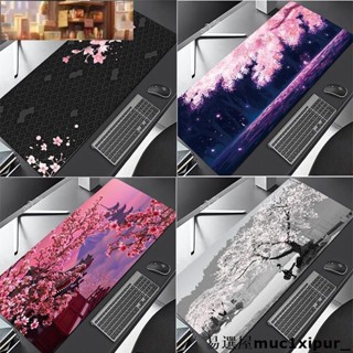 熱銷~~死亡與生活風景藝術花卉滑鼠墊 800x300mm 櫻花速度鍵盤墊黑色花卉 XXL 橡膠遊戲滑鼠墊適用於 PC 電