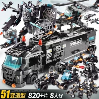 進口積木相容樂高lego相容樂高積木男孩子兒童拼裝圖坦克軍艦軍事益智拼搭玩具特警禮物