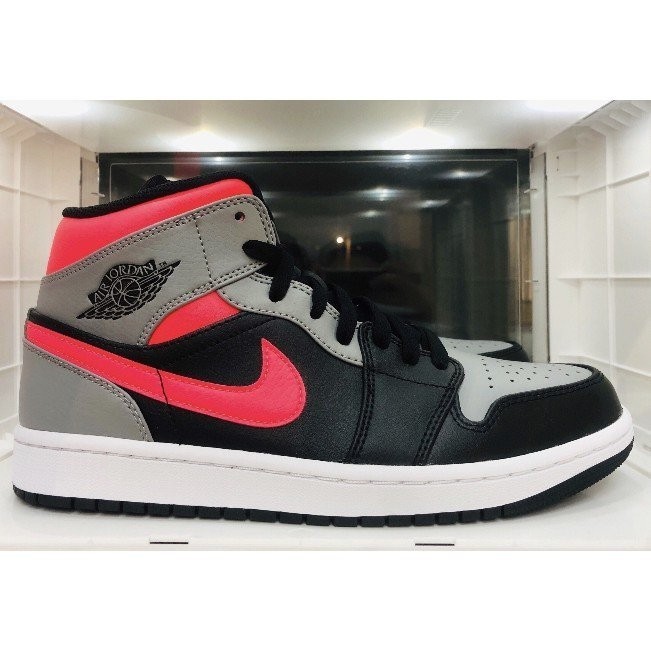 Air Jordan 1 Mid Shadow 灰黑粉 粉影子 中幫 籃球 男 女 554724-059 慢跑鞋