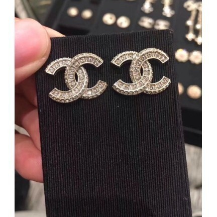 二手正品 Chanel A86504 Earrings 大水鑽 CC 耳環 現貨 銀色 金色 玫瑰金 現貨
