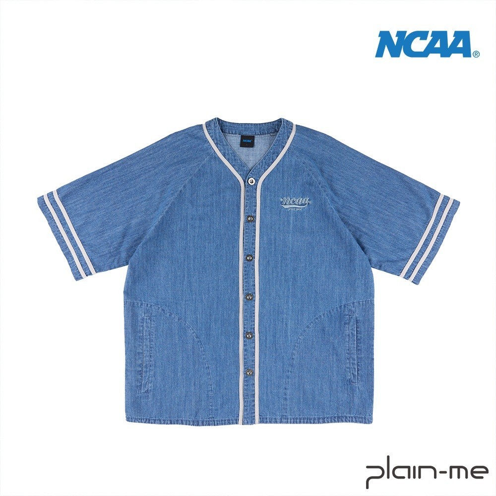 【plain-me】NCAA 牛仔棒球服 NCAA0208-241 &lt;男女款 短袖 上衣&gt;