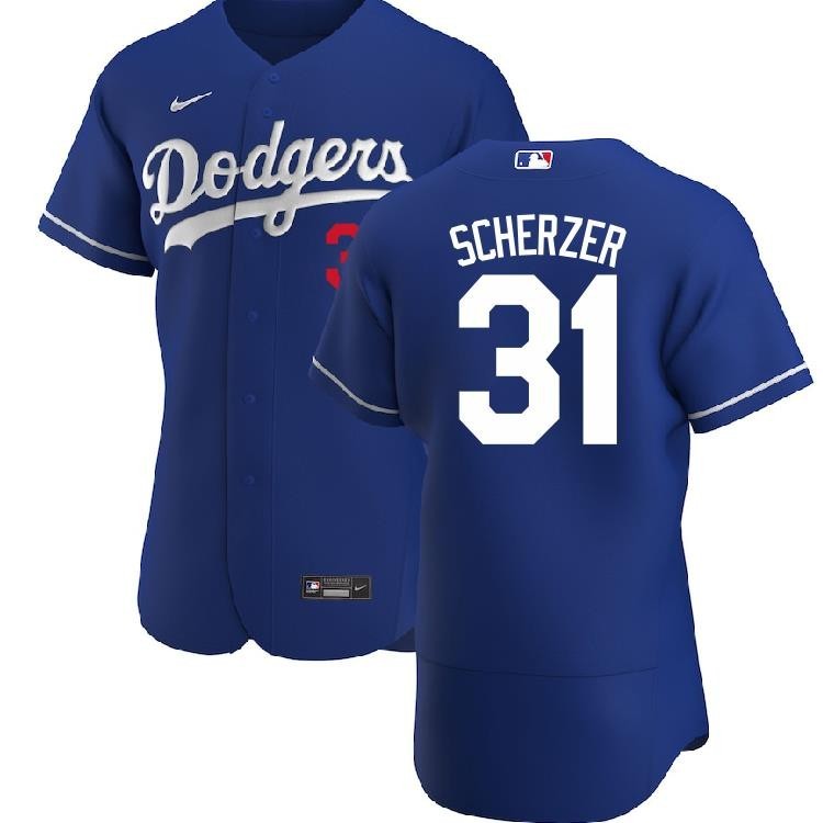 MLB球衣 棒球服 美職聯 洛杉磯道奇Dodgers棒球服31號Max Scherzer球衣短袖運動服