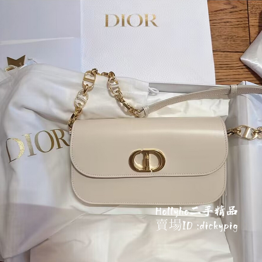 ZQZ精品店 DIOR 迪奧 新款 30 MONTAIGNE AVENUE 手袋 蒙田包 斜背包 黑色牛皮 鏈條包