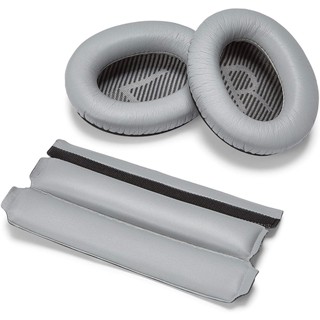 ☚✎替換耳罩+頭梁墊套裝 適用於 Bose QuietComfort 35 QC35 ii 耳機 耳機套 頭帶 銀灰色