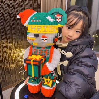 暴力熊積木 積木熊 相容樂高 積木玩具 益智手工拚裝玩具男女孩禮物平安夜蘋果擺件聖誕節禮物【LES積木】