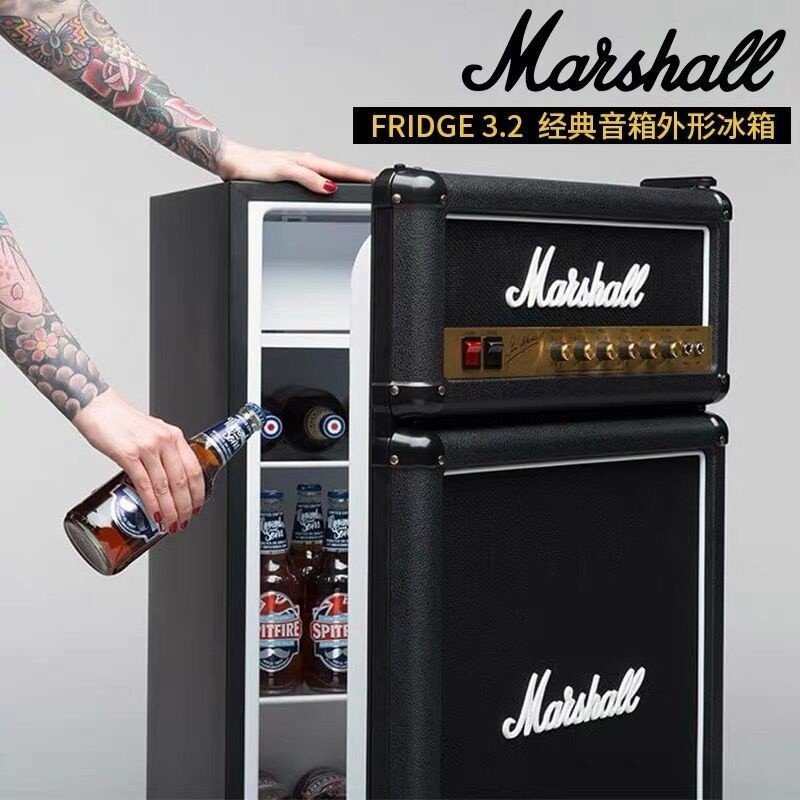 MARSHALL FRIDGE 3.2 複古音箱黑內冰箱搖滾重低音吉他音響