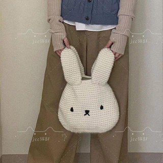 🎖diy手作 手做材料包 兔子包包 手工包包 ins風 可愛兔子包 毛線編織包 diy 材料包 DIY禮物女朋友手提包禮