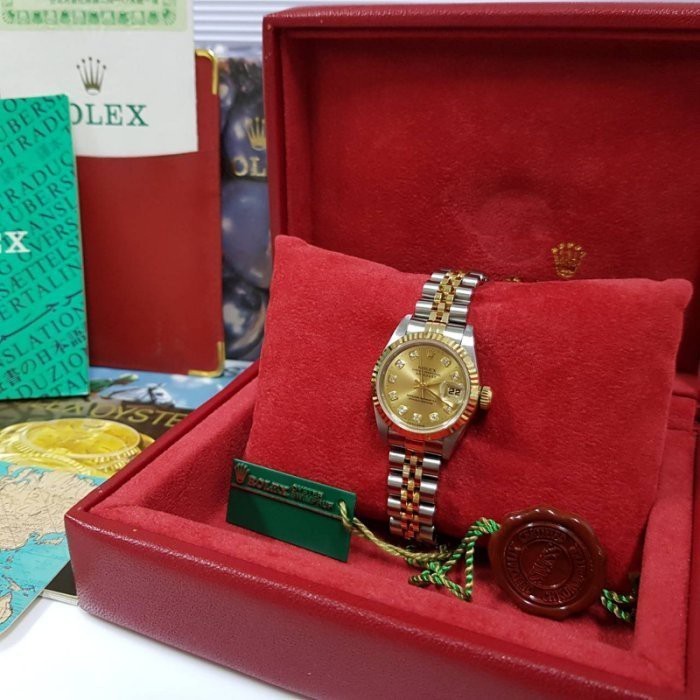 ROLEX勞力士 蠔式半金 69173 新包臺鑽 原廠盒證配件齊全 錶徑 26mm 自動機械 大眾當舖特價*出售